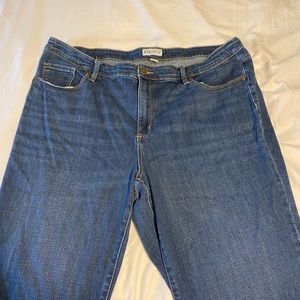 Ava and Viv straight leg jeans with frayed ends